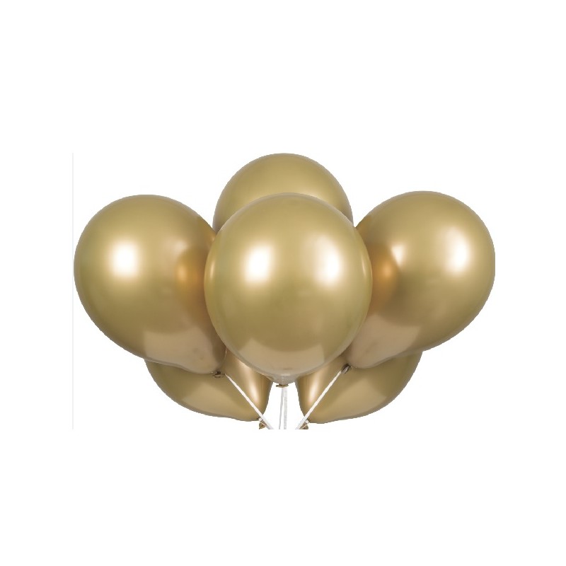 Unique Party Platinum Balloons Gold, 6 pcs