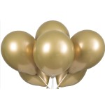 Unique Party Platinum Luftballons Gold, 6 Stück