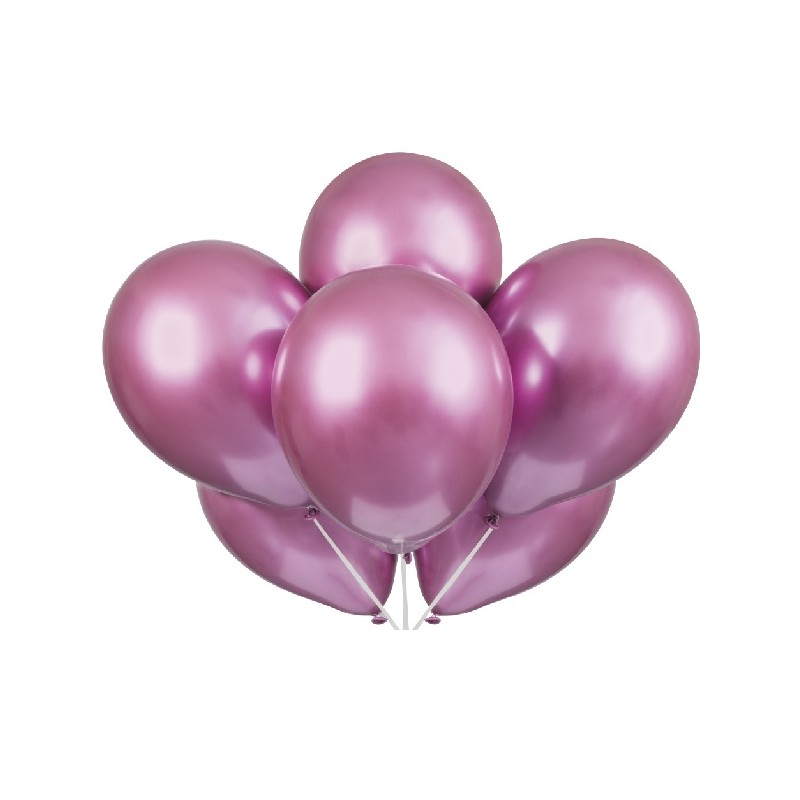 Unique Party Platinum Balloons Pink, 6 pcs
