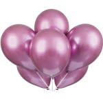 Unique Party Platinum Luftballons Pink, 6 Stück
