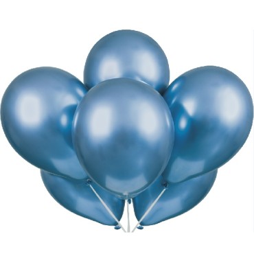 Balloons Platinum Blue, 6 pcs