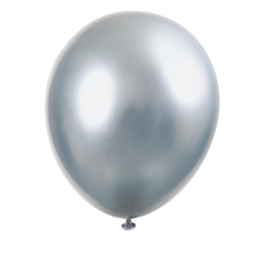 Balloons Platinum Silver, 6 pcs