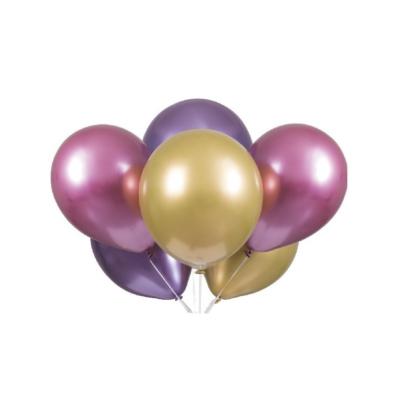Unique Party Platinum Balloons Mix Purple, 6 pcs