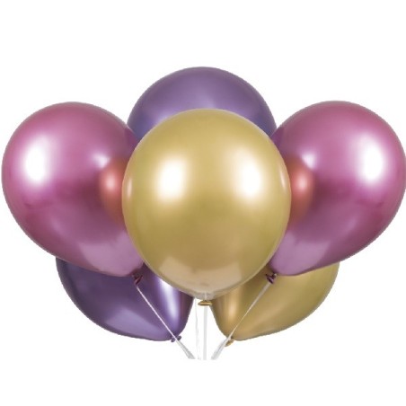 Balloons Platinum Purple Mix, 6 pcs