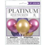 Unique Party Platinum Luftballons Mix Lila, 6 Stück