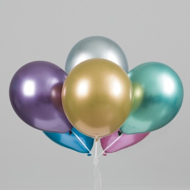 Ballons Platinum Regenbogen Mix, 6 Stück