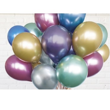 Balloons Platinum Rainbow Mix, 6 pcs