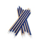 Anniversary House Extra Tall Candles Navy Blue & Metallic Gold, 16pcs