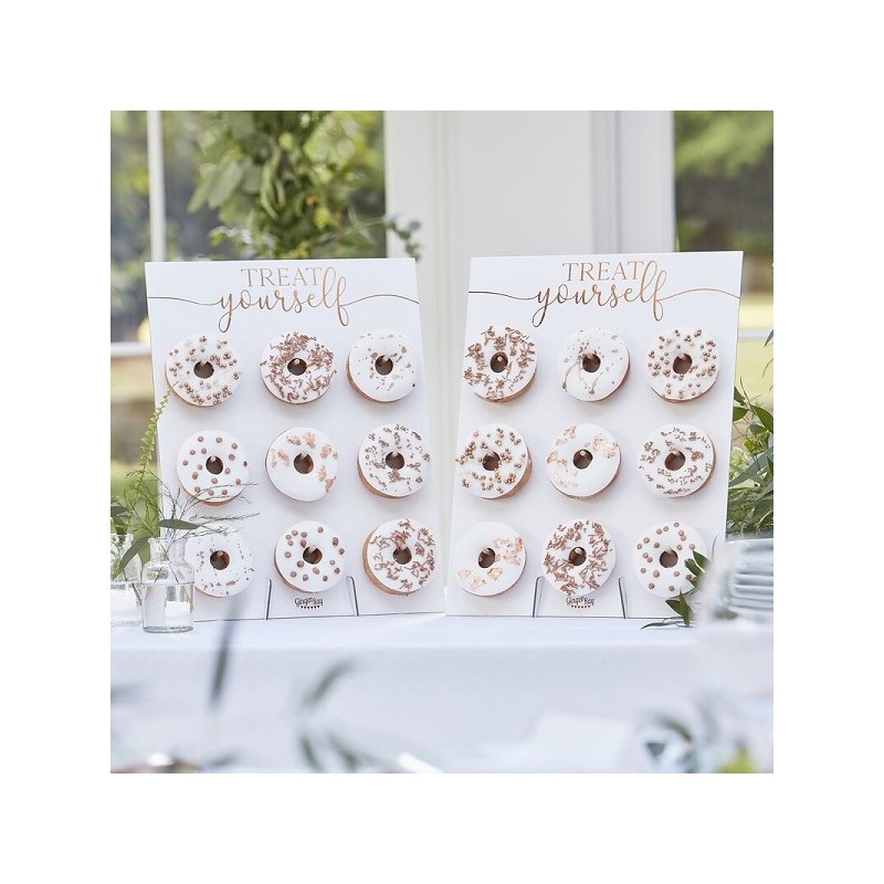 Ginger Ray Rose Gold Treat Yourself Donut Wall for 18 Donuts