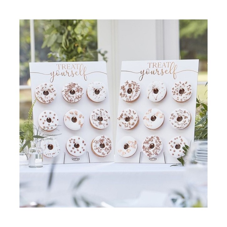 Rose Gold Treat Yourself Double Donut Wall Holders Ginger Ray BR-352 Rose Gold Treat Yourself Double Donut Wall Holders Ginger Ray BR-352