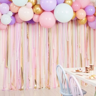Ginger Ray Pastel Streamer And Balloon Party Backdrop