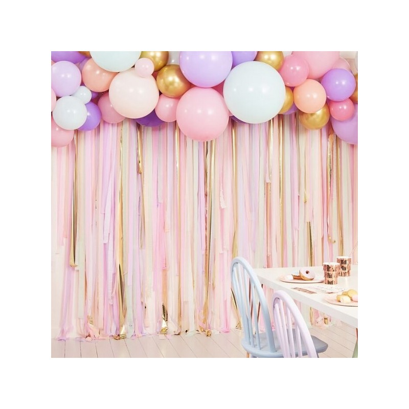 Ginger Ray Pastel Streamer & Ballon Party Backdrop