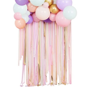 Ginger Ray Pastel Streamer And Balloon Party Backdrop