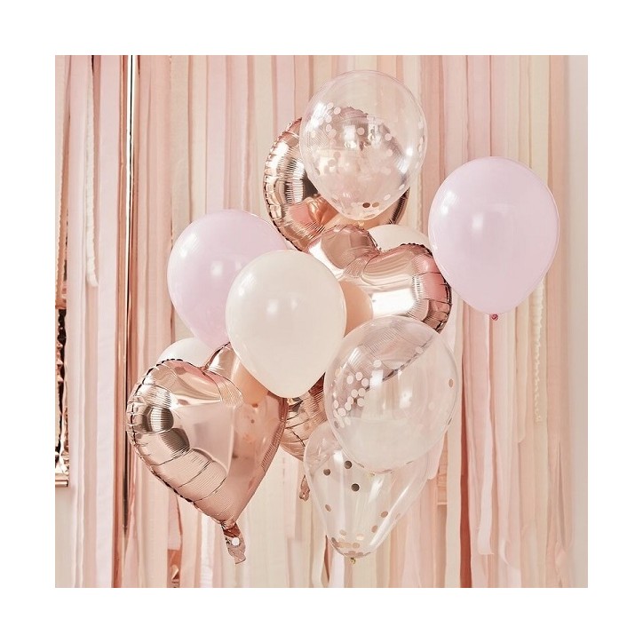 Ginger Ray Rose Gold & Blush Balloons Bundle 12 pcs Ginger Ray Rose Gold & Blush Balloons Bundle 12 pcs