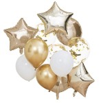 Ginger Ray Metallic Gold Balloons Bundle 12 pcs