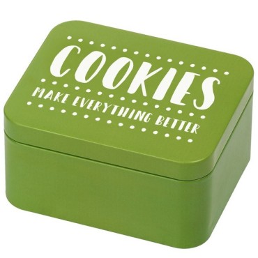 Birkmann Green Tin Box COOKIES make everything better - 10x12x6cm