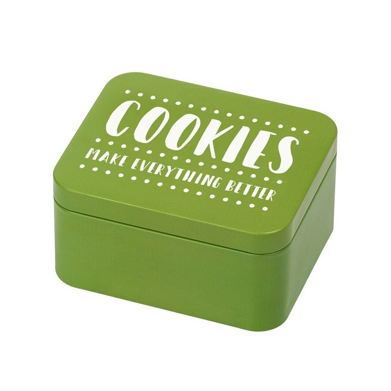 Birkmann Green Tin Box COOKIES make everything better - 10x12x6cm
