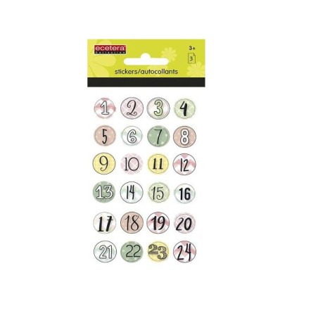 EC321, Advent Calender Sticker, 1-24