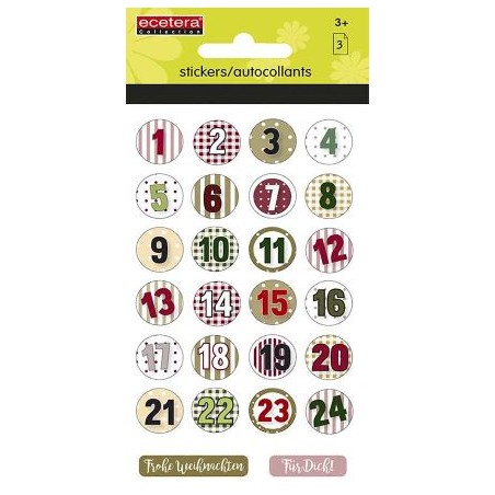 EC324, Advent Calender Sticker, 1-24