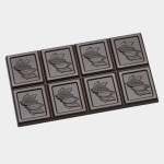 Triple Chocolate Bar Mould with Cocoa Pods Design, 70g