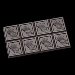 3er Schokoladentablette mit Kakaoschoten Giessform, 70g
