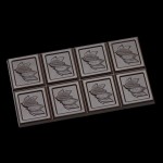 Triple Chocolate Bar Mould with Cocoa Pods Design, 70g