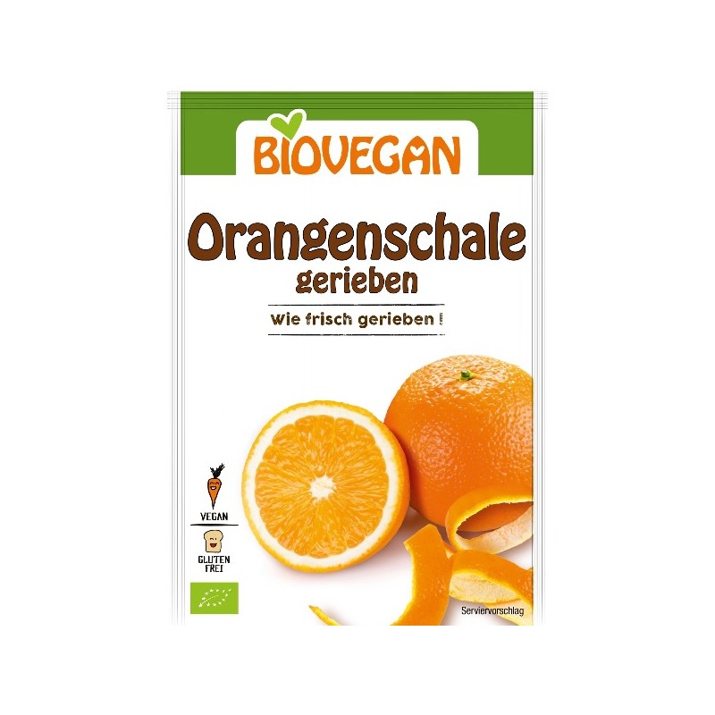 BIOVEGAN Orange peel grated 9g - GLUTEN FREE