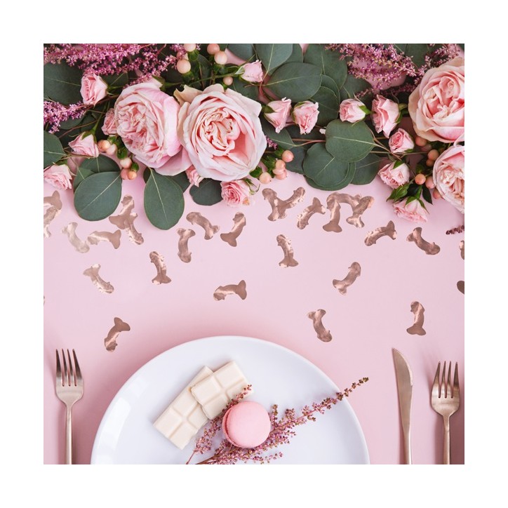 Penis Confetti Rose Gold – Cheeky Penis conettis for Bachelorette & Fun Events
