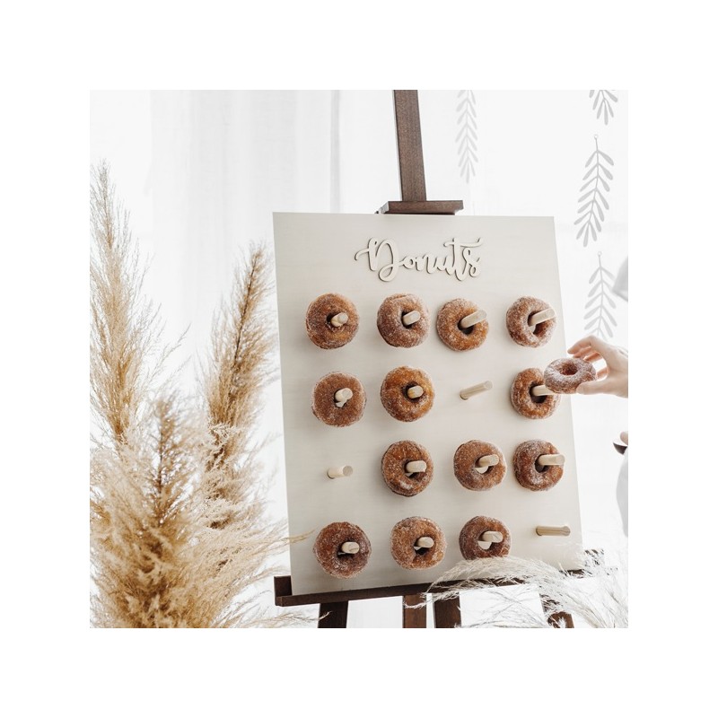 PartyDeco Wooden Donut Wall for 16 Donuts