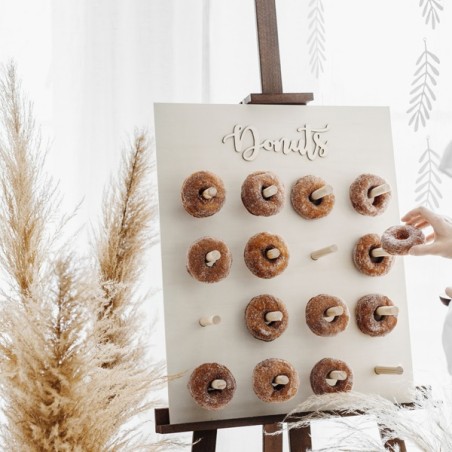 Donutwand aus Holz Partydeco