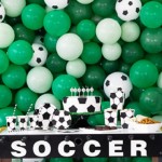 PartyDeco Soccer Party Popcorn Boxes, 6 pcs