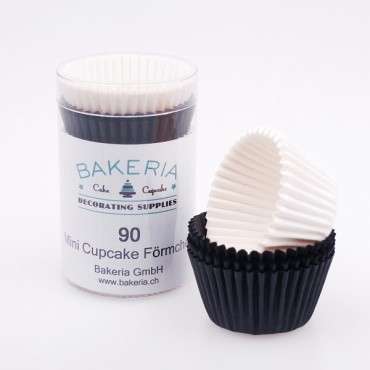 Black/White Mini Cupcake Liners