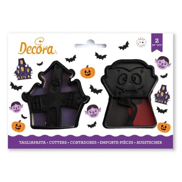 Halloween Cookie Cutters Ghost House and Vampire, 2 pcs