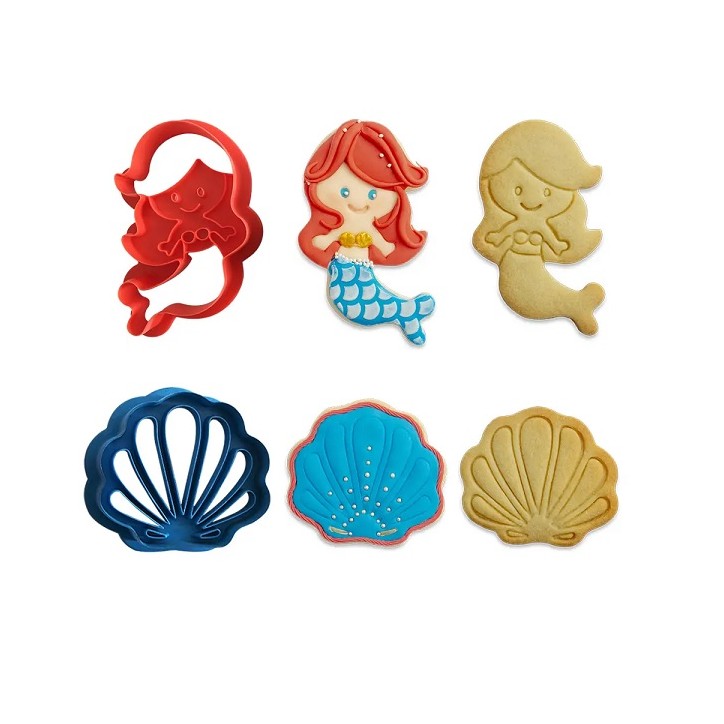 Decora Mermaid & Seashell Embossing Cutters, 2 Pieces Decora Mermaid & Seashell Embossing Cutters, 2 Pieces