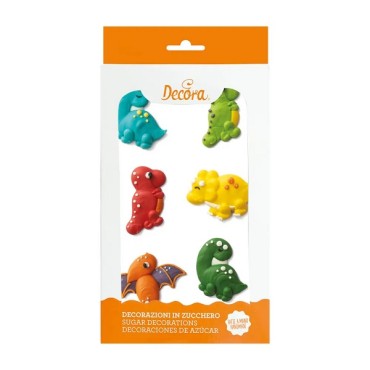 Sugar Decorations Dinosaurs, 6 pcs