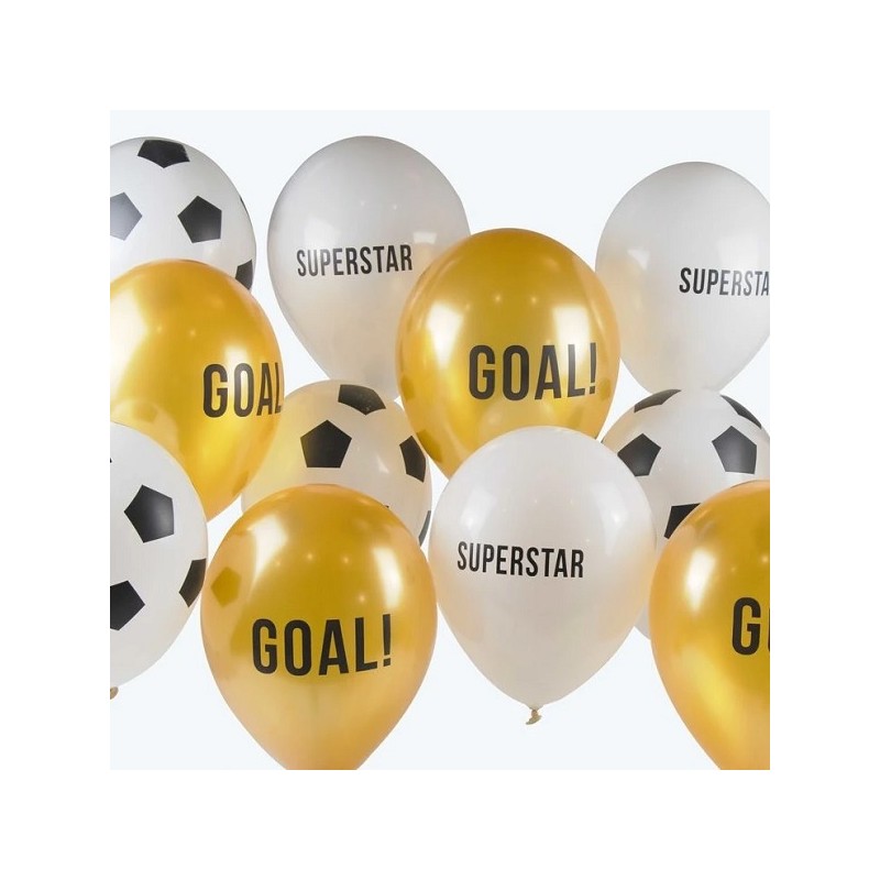 Talking Tables Soccer Champion Balloons, 12 pcs