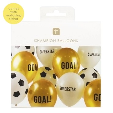 Balloons Soccer Champion, 12 pcs