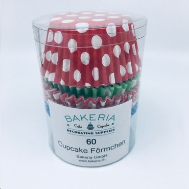 Polka Dot Cupcake Förmchen, 60 Stück