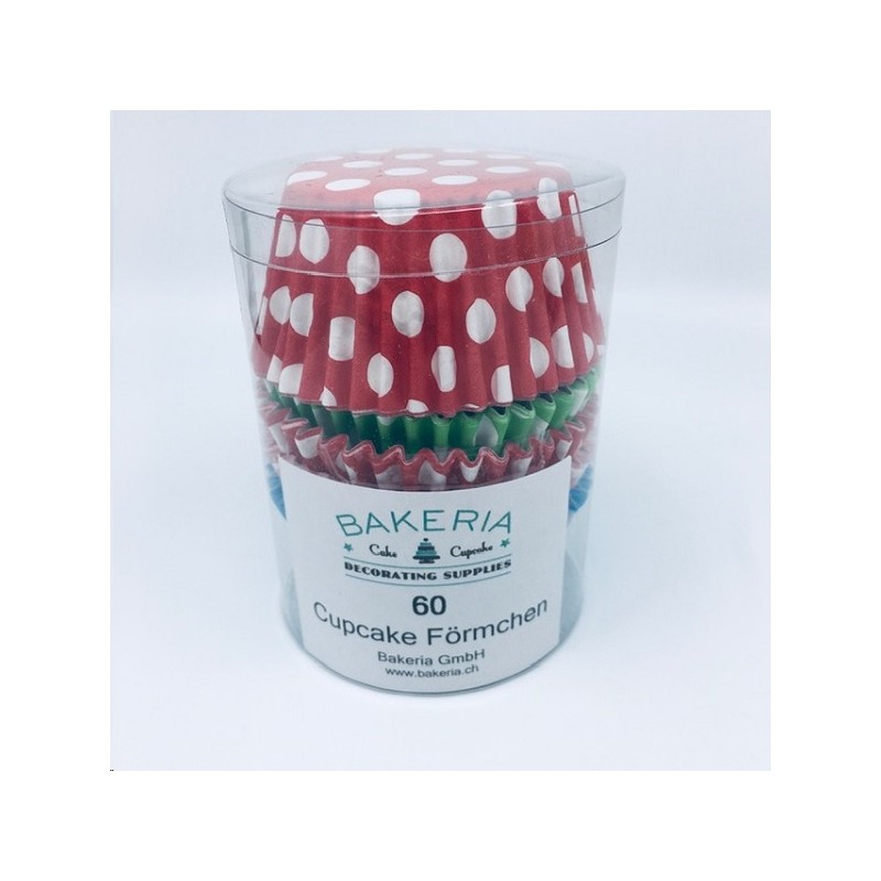 Bakeria Cupcake Liners Polka Dots ass, 60 pcs