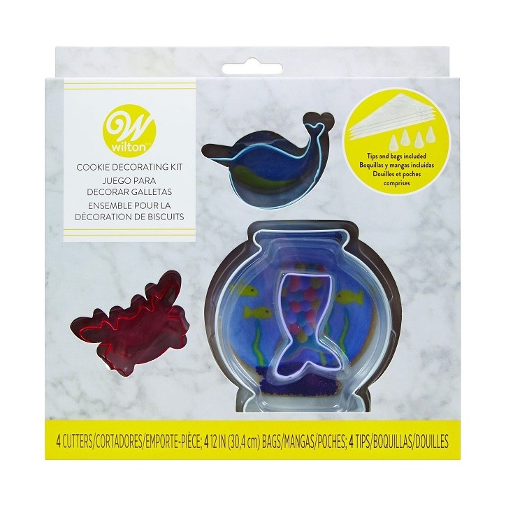 Wilton Mermaid Cookie Cutter & Decorating Set, 12 Pieces