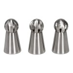Patisse Russian Decorating Tip Set Stainless Steel, 3 pcsFull Cloud Piping Nozzle, large