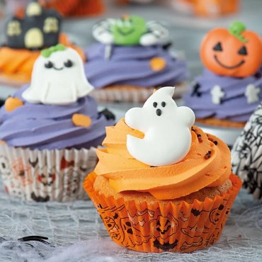 Halloween Geist und Kuerbis Cupcake Backformen