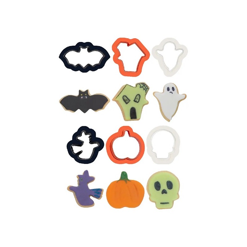 Decora Mini Halloween Cookie Cutters, 6 pcs