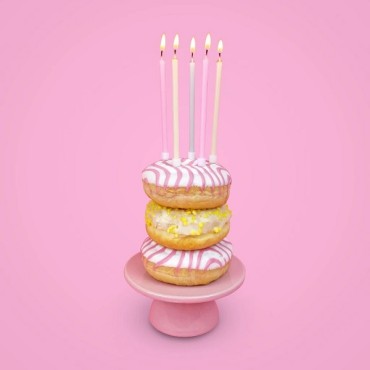Pastel Coloured Birthday Candles Talking Tables, 10cm