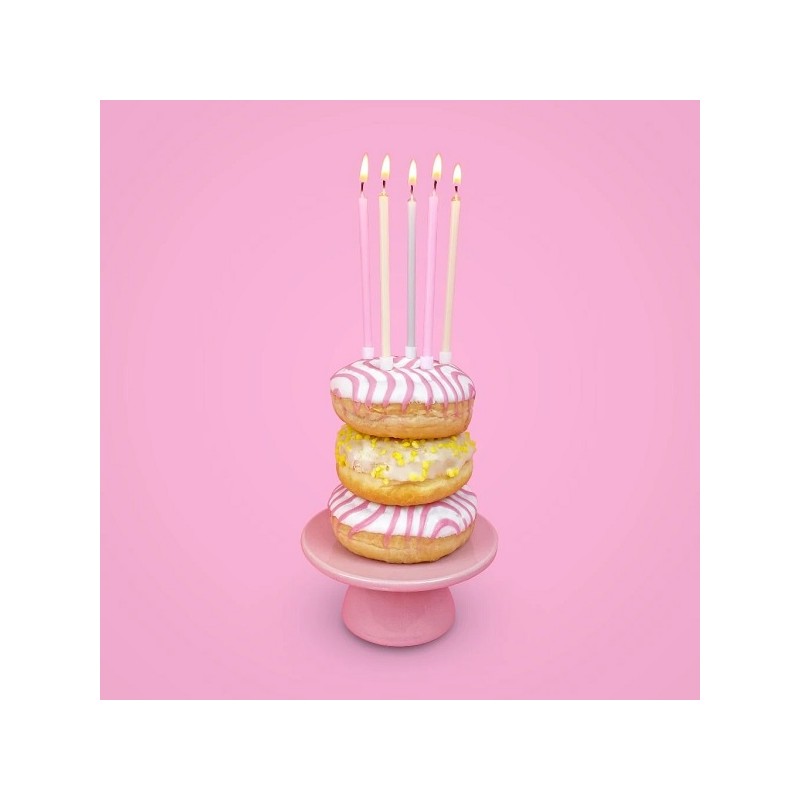 Talking Tables Birthday Candles Pastel, 16 Pcs