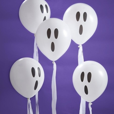 Ghost Balloon with Streamer Halloween