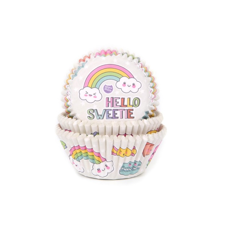 House of Marie Rainbow Cupcake Cases, 50pcs