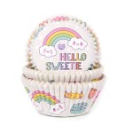 House of Marie Rainbow Cupcake Cases, 50pcs