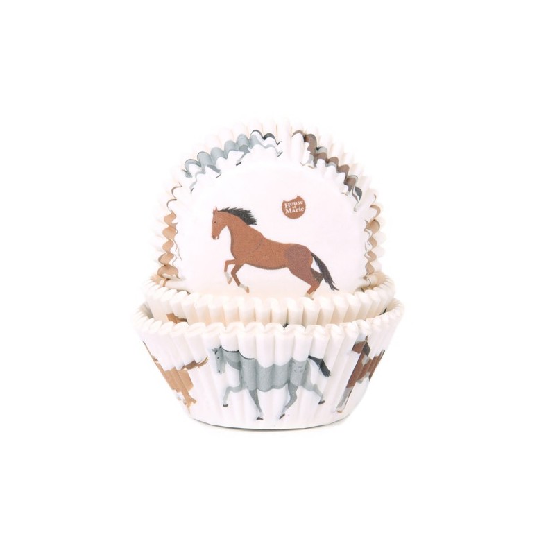 House of Marie Horses Cupcake Cases, 50pcs