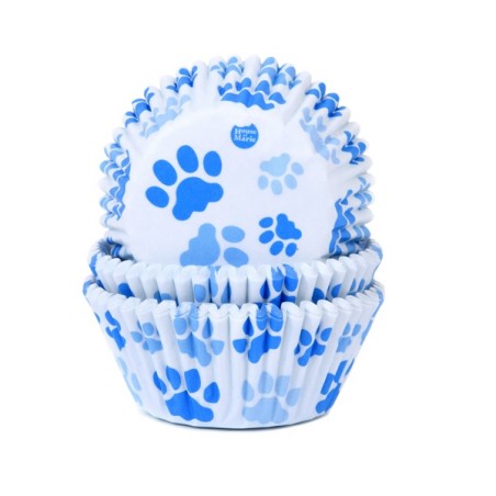 Blue Paw Print Cupcake Form 50 pcs, House of Marie